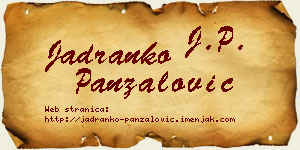 Jadranko Panzalović vizit kartica